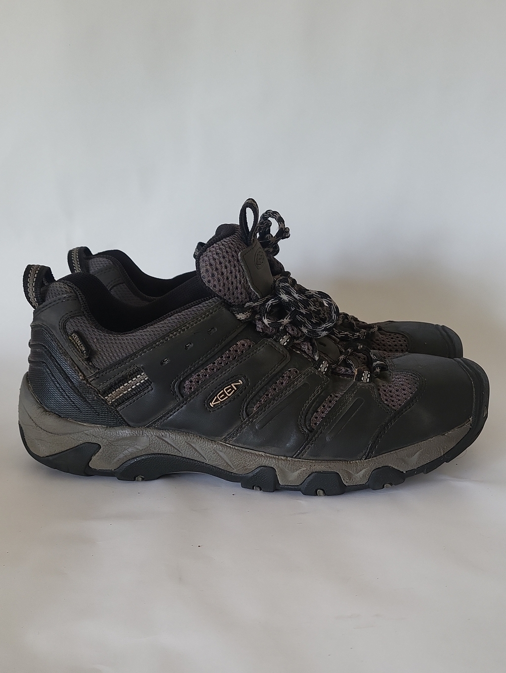 KEEN Men's Koven Waterproof Leather Hiking Shoes Dark Grey Size 10